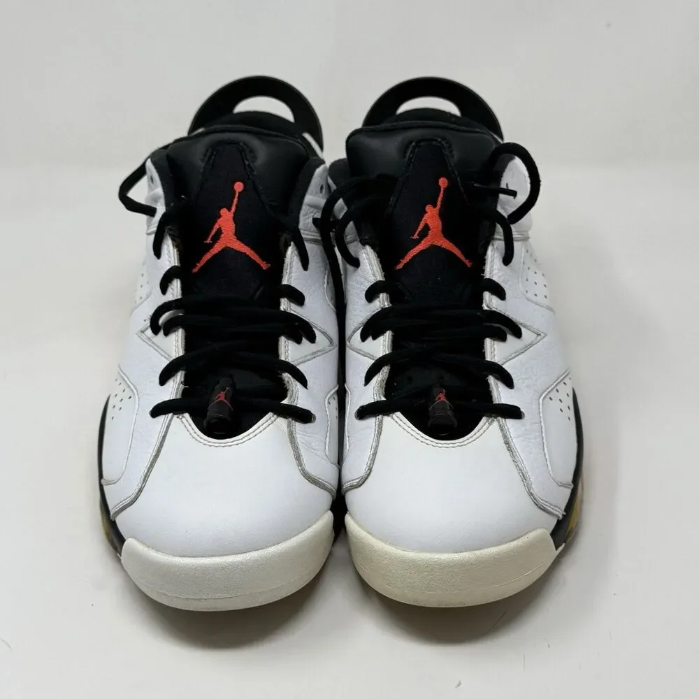 Nike Air Jordan 6 Retro Low Sneakers Shoes Mens 10.5 White Infrared Black 304401